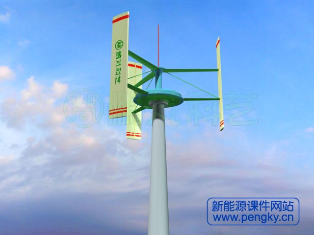 发电机在塔架上方的直驱式垂直轴风力发电机