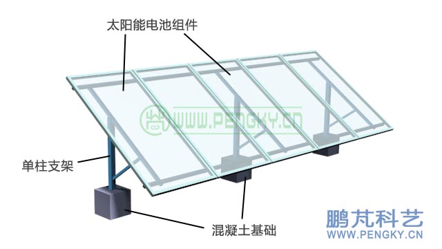 采用单排立柱固定电池板