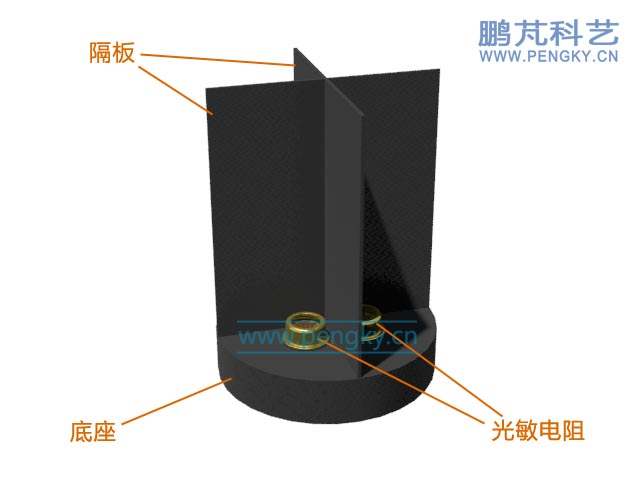 光敏电阻组成的跟踪传感器