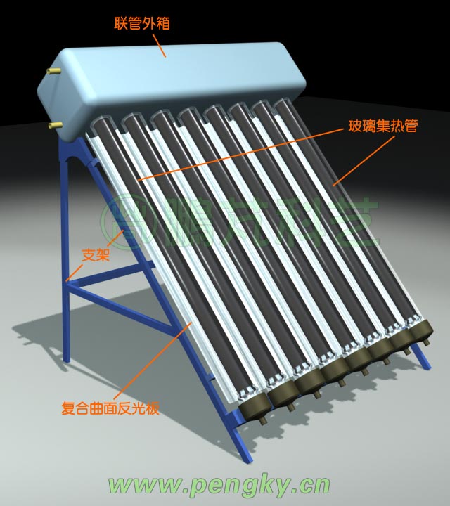 有外复合曲面反光板的真空管集热器